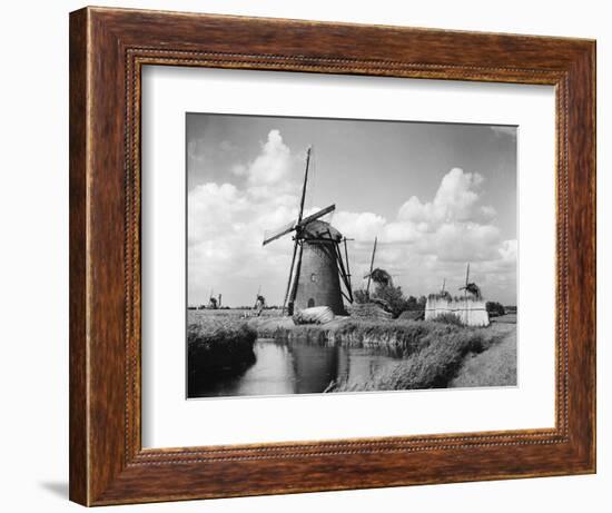 Canalside Windmills-null-Framed Photographic Print