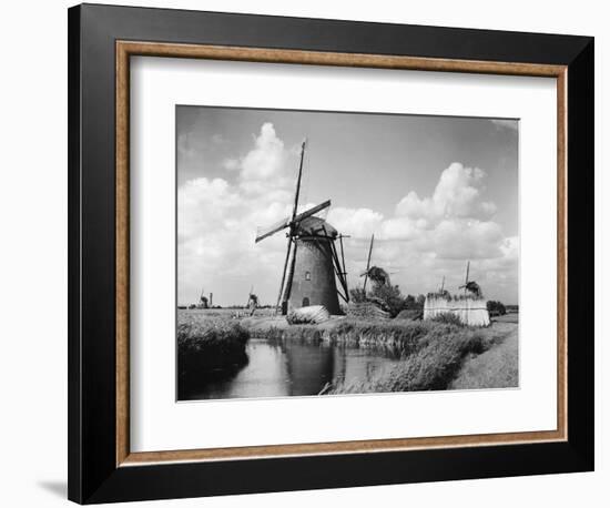 Canalside Windmills-null-Framed Photographic Print