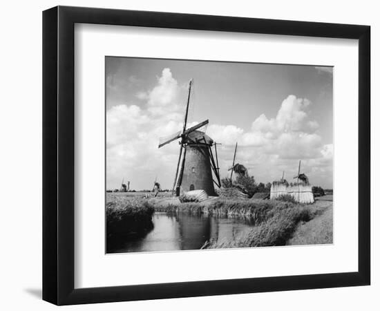 Canalside Windmills-null-Framed Photographic Print