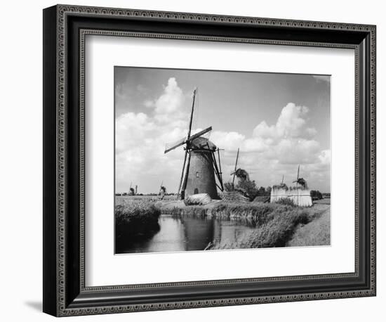 Canalside Windmills-null-Framed Photographic Print