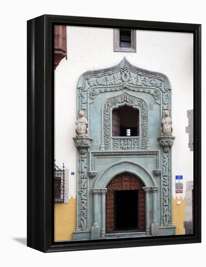 Canary Islands, Gran Canaria, Las Palmas De Gran Canaria, Vegueta, Casa Museo De Cristobal Colon-Michele Falzone-Framed Premier Image Canvas