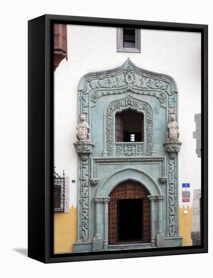 Canary Islands, Gran Canaria, Las Palmas De Gran Canaria, Vegueta, Casa Museo De Cristobal Colon-Michele Falzone-Framed Premier Image Canvas