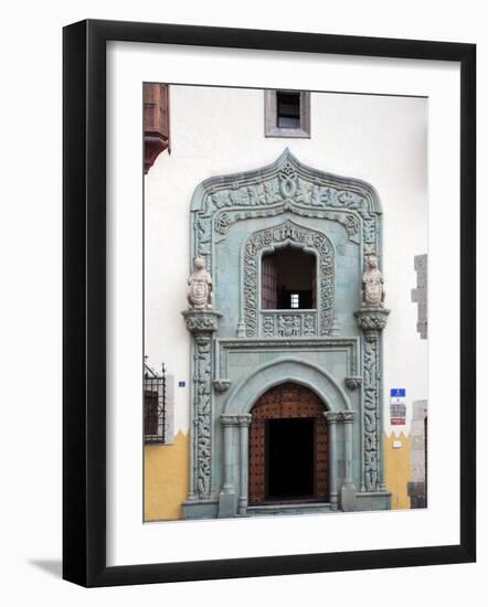 Canary Islands, Gran Canaria, Las Palmas De Gran Canaria, Vegueta, Casa Museo De Cristobal Colon-Michele Falzone-Framed Photographic Print