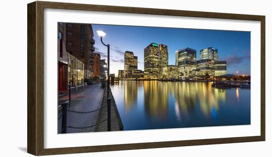 Canary Wharf at Dusk, Docklands, London, England, United Kingdom, Europe-Chris Hepburn-Framed Photographic Print