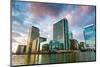 Canary Wharf at Dusk, Docklands, London, England, United Kingdom, Europe-Chris Hepburn-Mounted Photographic Print