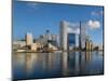 Canary Wharf cityscape, Docklands, London, England, United Kingdom, Europe-Charles Bowman-Mounted Photographic Print