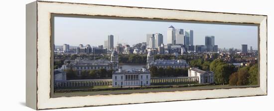 Canary Wharf from Greenwich Park, London, 2009-Peter Thompson-Framed Premier Image Canvas