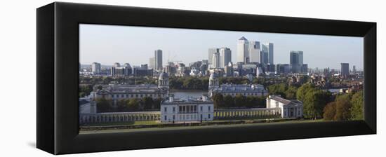 Canary Wharf from Greenwich Park, London, 2009-Peter Thompson-Framed Premier Image Canvas