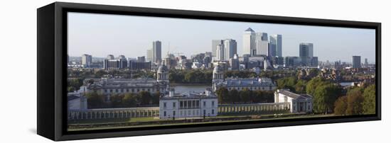 Canary Wharf from Greenwich Park, London, 2009-Peter Thompson-Framed Premier Image Canvas