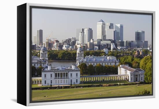 Canary Wharf from Greenwich Park, London, 2009-Peter Thompson-Framed Premier Image Canvas