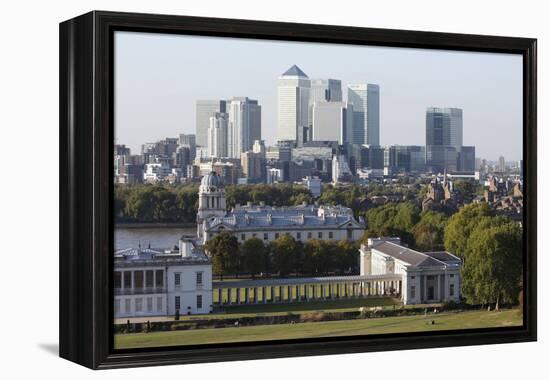 Canary Wharf from Greenwich Park, London, 2009-Peter Thompson-Framed Premier Image Canvas