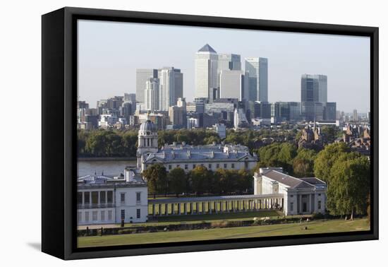 Canary Wharf from Greenwich Park, London, 2009-Peter Thompson-Framed Premier Image Canvas