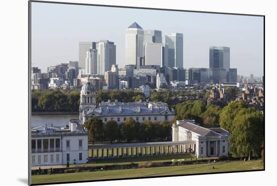 Canary Wharf from Greenwich Park, London, 2009-Peter Thompson-Mounted Photographic Print