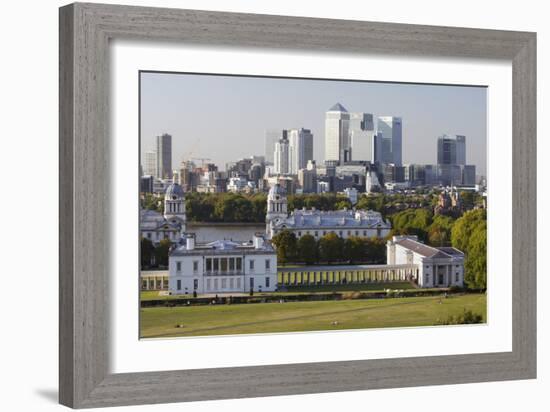 Canary Wharf from Greenwich Park, London, 2009-Peter Thompson-Framed Photographic Print