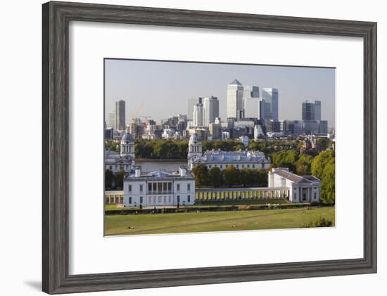 Canary Wharf from Greenwich Park, London, 2009-Peter Thompson-Framed Photographic Print