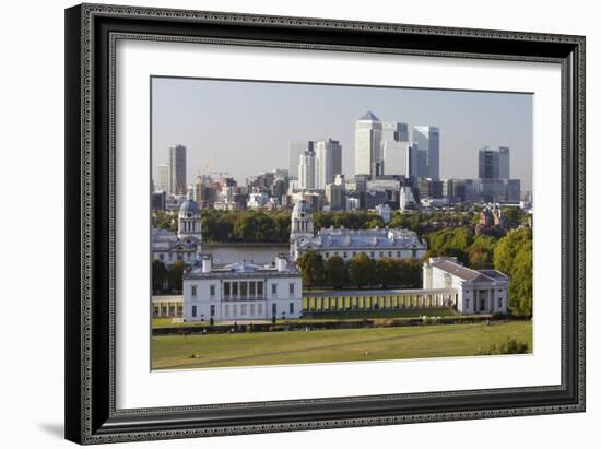 Canary Wharf from Greenwich Park, London, 2009-Peter Thompson-Framed Photographic Print