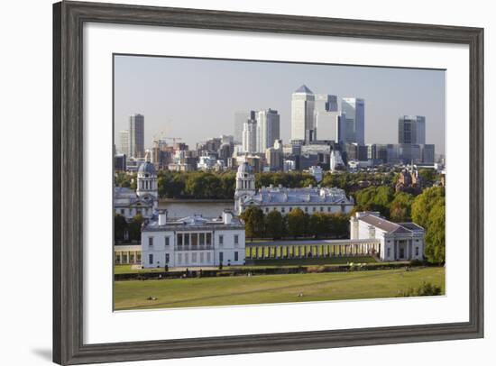 Canary Wharf from Greenwich Park, London, 2009-Peter Thompson-Framed Photographic Print