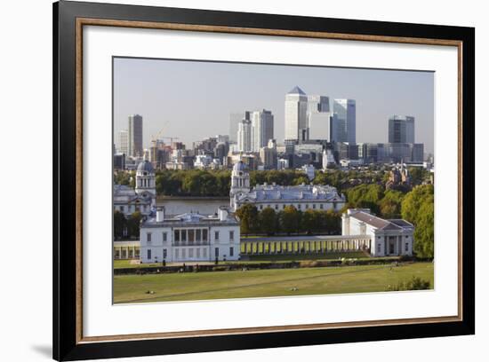 Canary Wharf from Greenwich Park, London, 2009-Peter Thompson-Framed Photographic Print