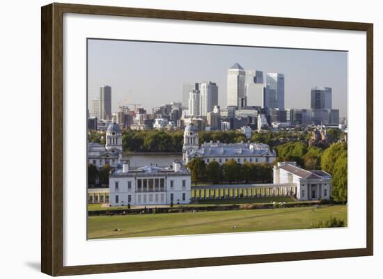 Canary Wharf from Greenwich Park, London, 2009-Peter Thompson-Framed Photographic Print