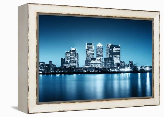 Canary Wharf, London.-r.nagy-Framed Premier Image Canvas