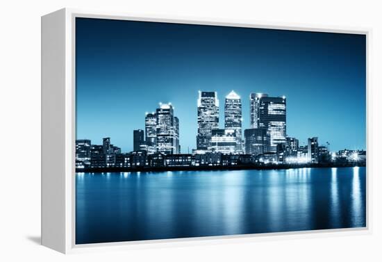 Canary Wharf, London.-r.nagy-Framed Premier Image Canvas