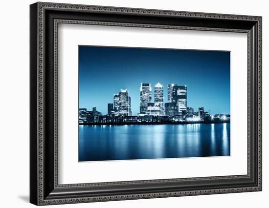 Canary Wharf, London.-r.nagy-Framed Photographic Print