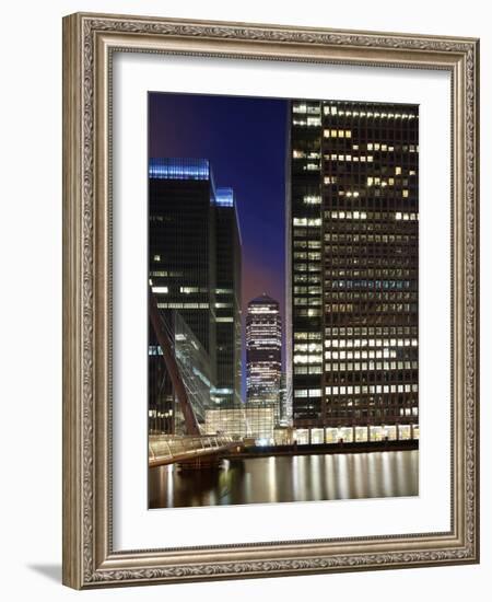 Canary Wharf, Major Business District in London, One of London's Two Main Financial Centres, Contai-David Bank-Framed Photographic Print