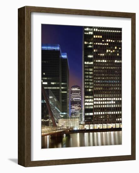 Canary Wharf, Major Business District in London, One of London's Two Main Financial Centres, Contai-David Bank-Framed Photographic Print