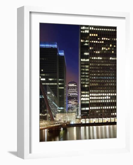 Canary Wharf, Major Business District in London, One of London's Two Main Financial Centres, Contai-David Bank-Framed Photographic Print