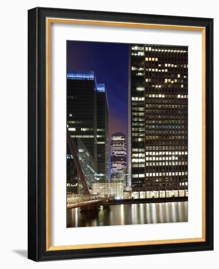 Canary Wharf, Major Business District in London, One of London's Two Main Financial Centres, Contai-David Bank-Framed Photographic Print