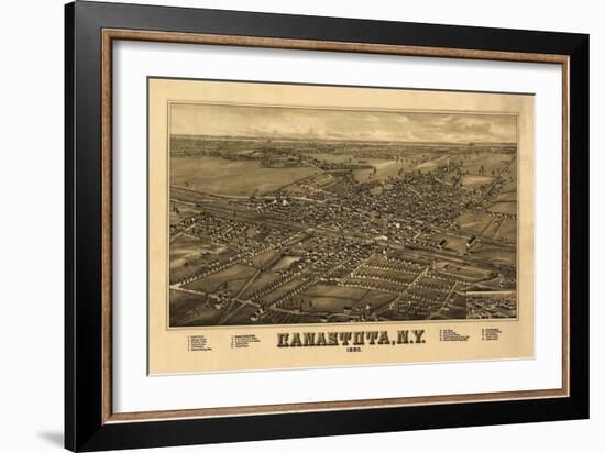 Canastota, New York - Panoramic Map-Lantern Press-Framed Art Print