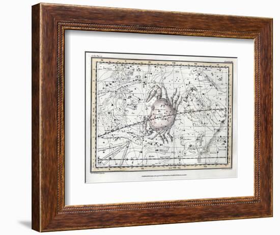 Cancer Constellation, Zodiac, 1822-Science Source-Framed Giclee Print