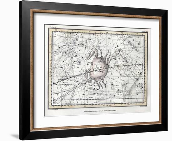 Cancer Constellation, Zodiac, 1822-Science Source-Framed Giclee Print