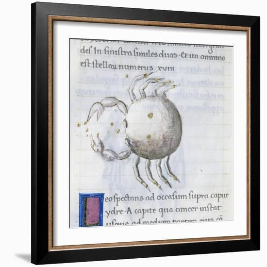 Cancer, Miniature from De Astronomia, by Hyginus, Ms, Aldini 490, F 88 V. Italy, 15th Century-null-Framed Giclee Print