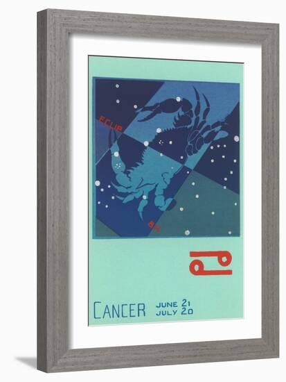 Cancer, the Crab-null-Framed Art Print