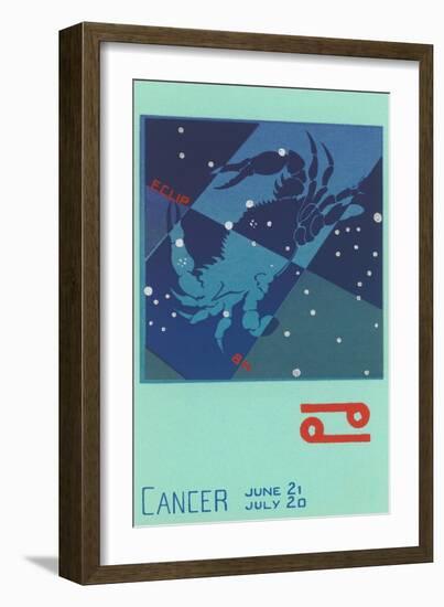 Cancer, the Crab-null-Framed Art Print