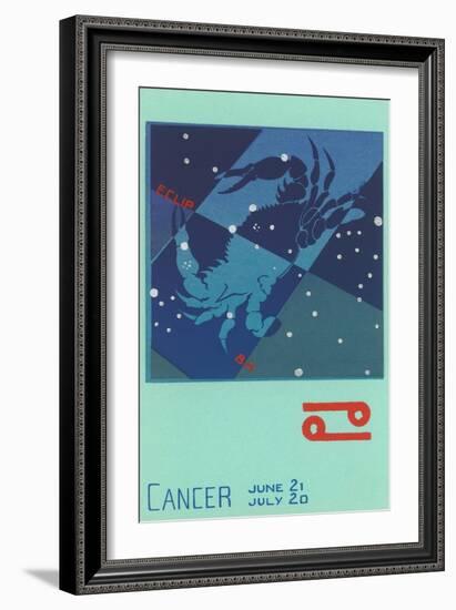 Cancer, the Crab-null-Framed Art Print