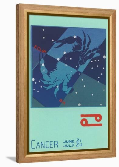 Cancer, the Crab-null-Framed Stretched Canvas