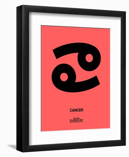 Cancer Zodiac Sign Black-NaxArt-Framed Art Print