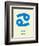 Cancer Zodiac Sign Blue-NaxArt-Framed Art Print