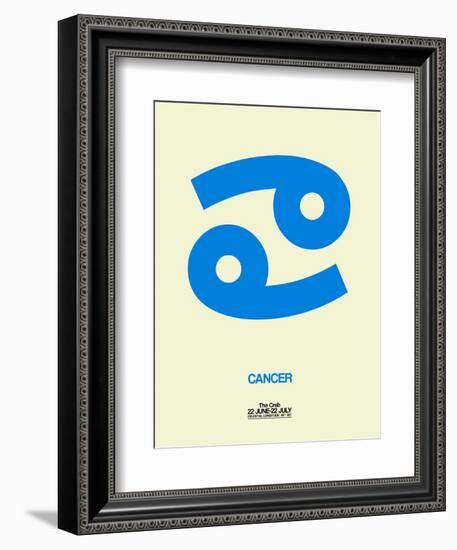 Cancer Zodiac Sign Blue-NaxArt-Framed Art Print