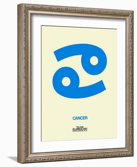 Cancer Zodiac Sign Blue-NaxArt-Framed Art Print