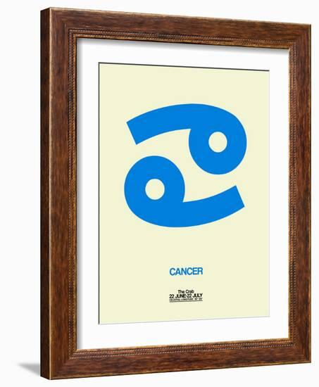 Cancer Zodiac Sign Blue-NaxArt-Framed Art Print