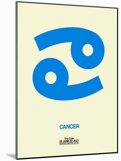 Cancer Zodiac Sign Blue-NaxArt-Mounted Art Print