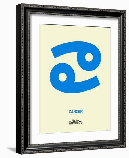 Cancer Zodiac Sign Blue-NaxArt-Framed Art Print