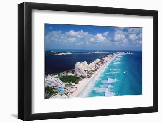 Cancun Beach and Hotels-Danny Lehman-Framed Photographic Print