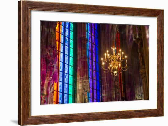 Candelabra, St Stephens Cathedral, Vienna, Austria-Peter Adams-Framed Photographic Print