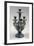 Candelabra with Four Holders with 17th-Century Style Blue Caltagirone Decoration-null-Framed Giclee Print