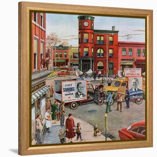 "Candidate Clash", November 12, 1955-Ben Kimberly Prins-Framed Premier Image Canvas