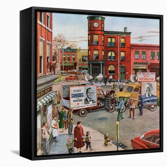 "Candidate Clash", November 12, 1955-Ben Kimberly Prins-Framed Premier Image Canvas